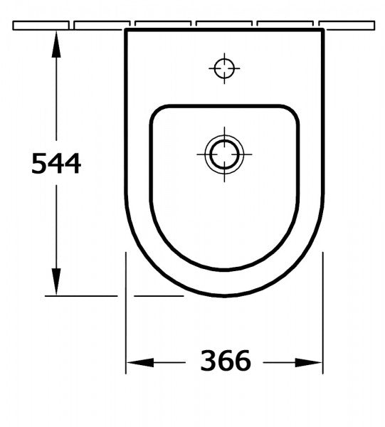 Bidet ścienne wiszące CH2019V