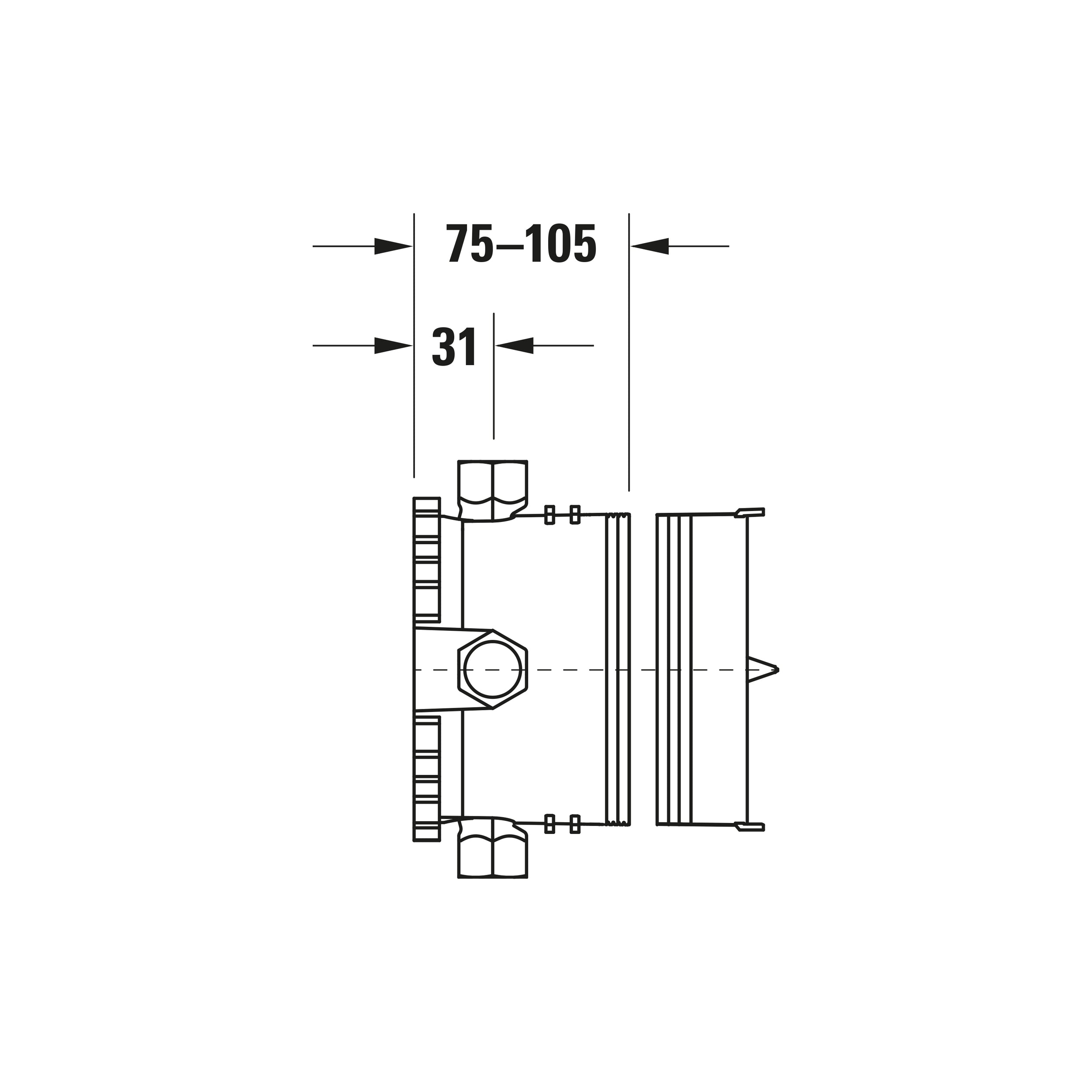 Duravit Tulum bateria prysznicowa podtynkowa