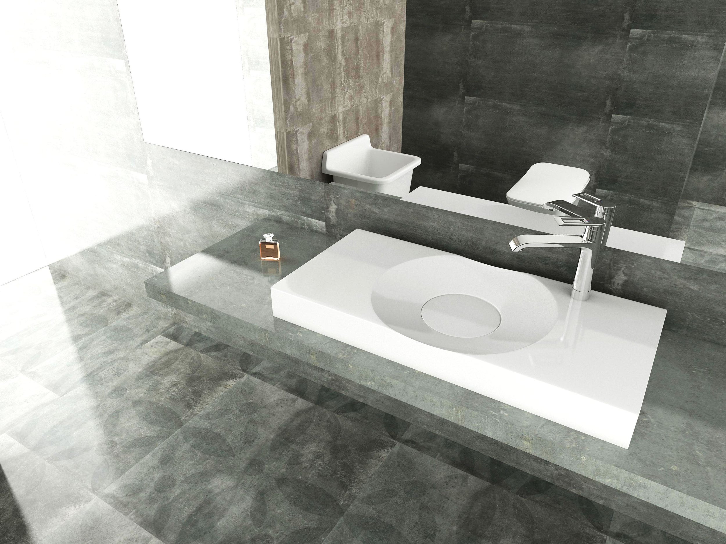 Designerska umywalka nablatowa / ścienna BS6059