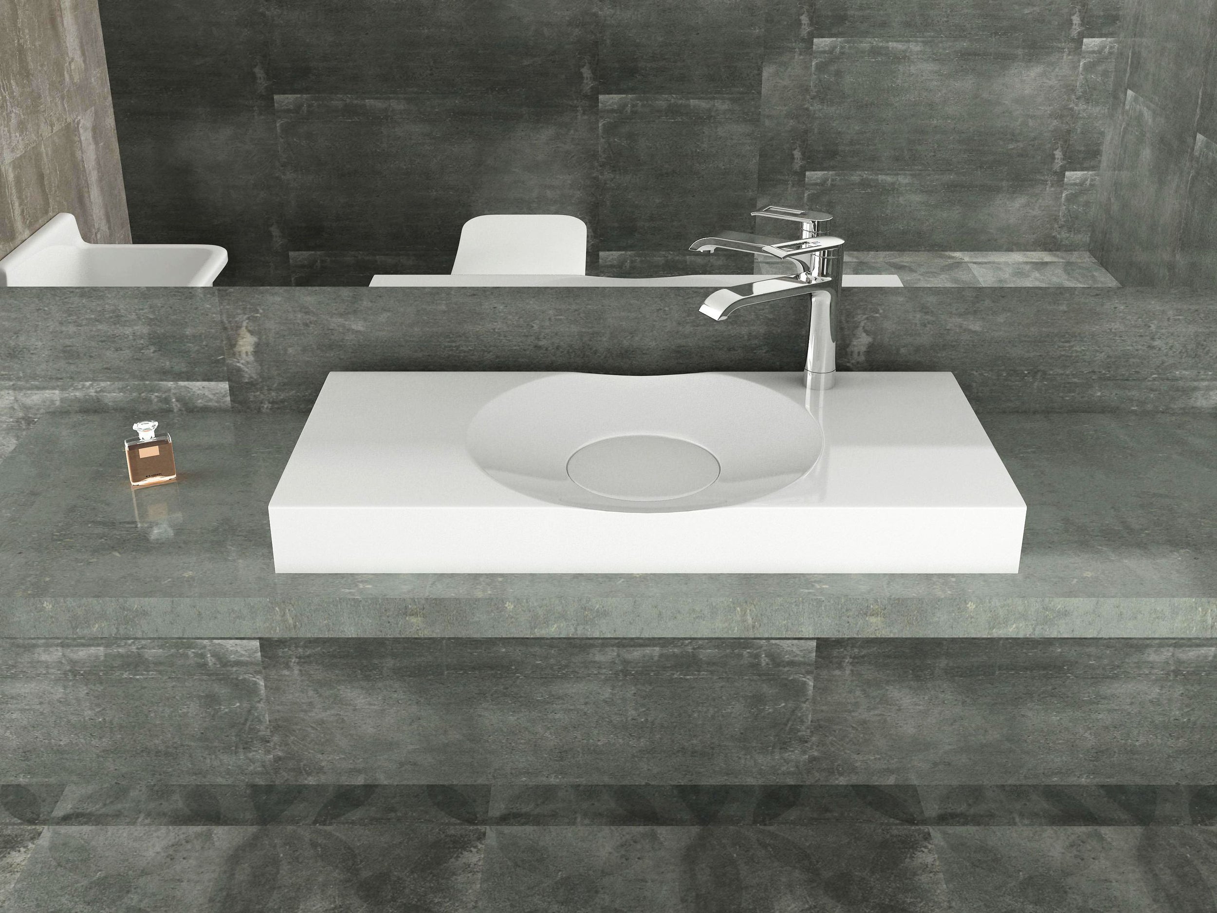 Designerska umywalka nablatowa / ścienna BS6059
