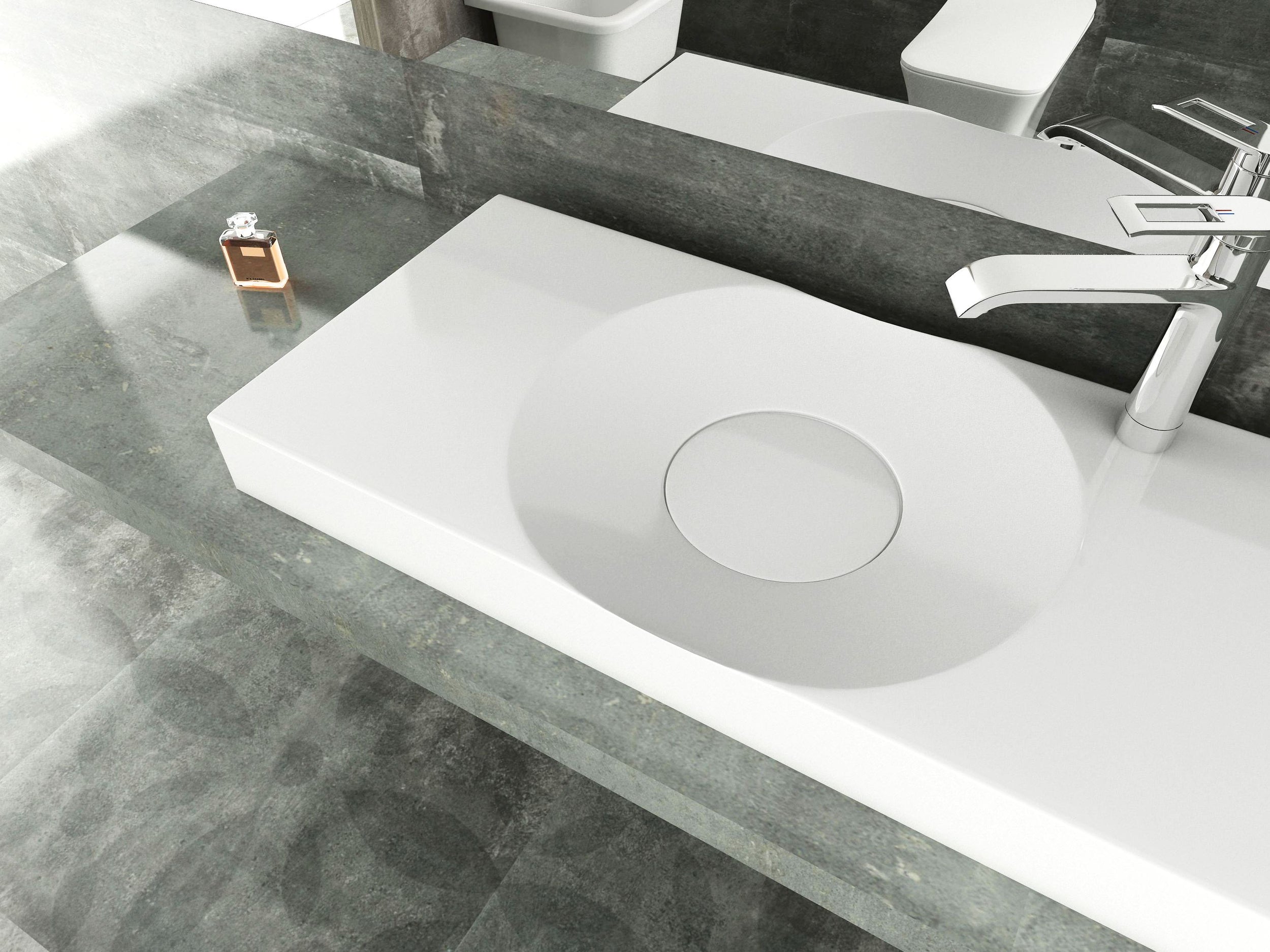 Designerska umywalka nablatowa / ścienna BS6059