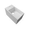 Umywalka wisząca z półką po prawej stronie PB2046 odlew mineralny - 33 x 18 x 20,5 cm - biały mat