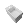 Umywalka wisząca z półką po prawej stronie PB2046 odlew mineralny - 33 x 18 x 20,5 cm - biały mat