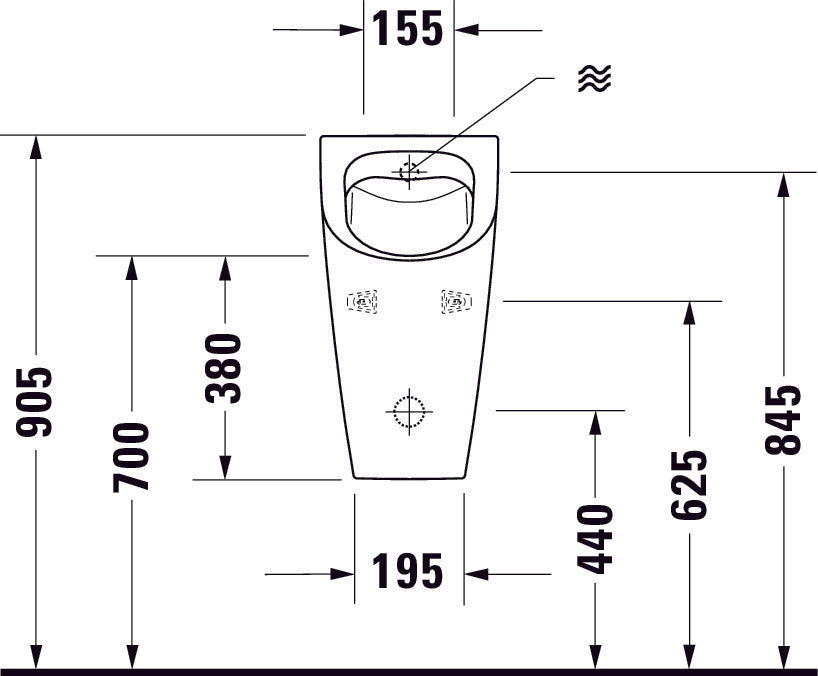 Duravit Soleil pisuar - bezkołnierzowa konstrukcja
